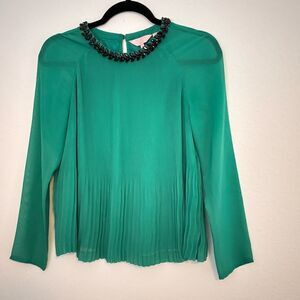 TED BAKER - Long Sleeve Pleated Blouse - 1